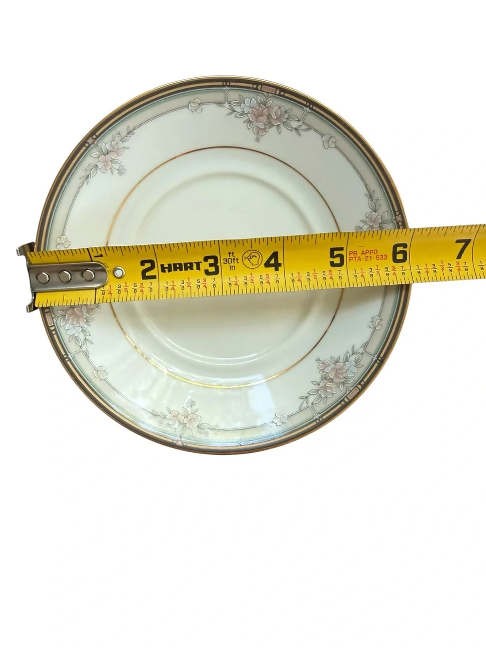 Noritake Blossom Mist Saucers Set of 6 White Floral Gold Trim Sri Lanka 3787